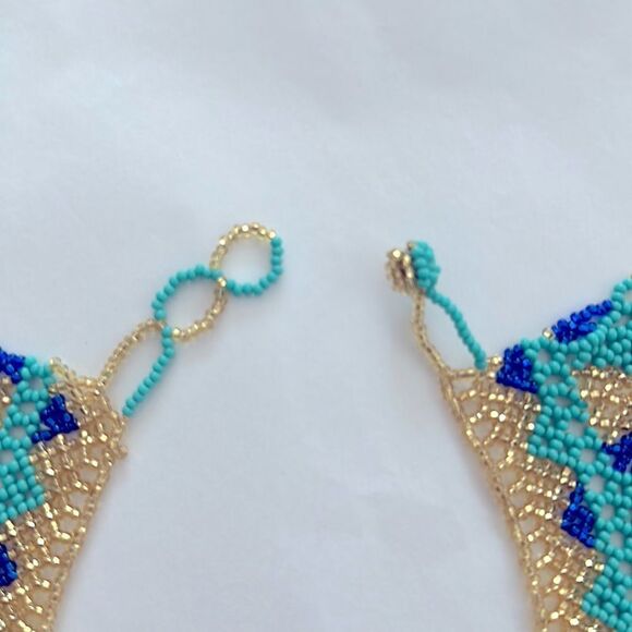 Boho Seed Bead Fringe Choker Handmade in Honduras - Picture 4 of 5